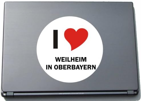 Volim aufkleber naljepnicu naljepnica laptopaufkleber laptopskin 297 mm mit stadtname Weilheim u Oberbayernu