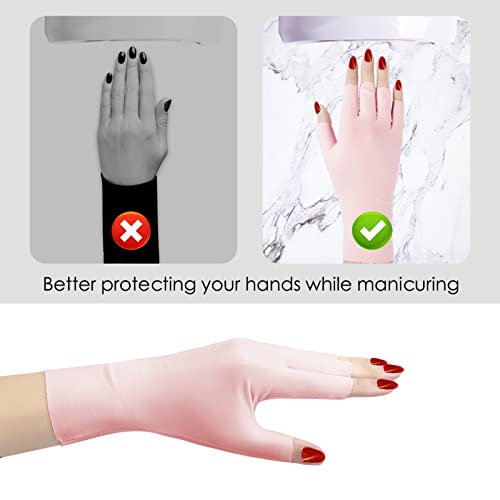 Unaone 2 para Anti UV rukavice UV štit rukavice za Gel manikir, rukavice za zaštitu od svetlosti za Gel