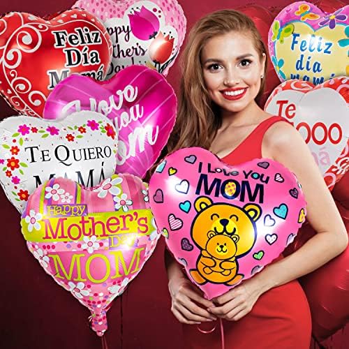 Majčin dan folija baloni, 24kom Premium Happy Majčin dan baloni, velike veličine najbolje mama dan srce