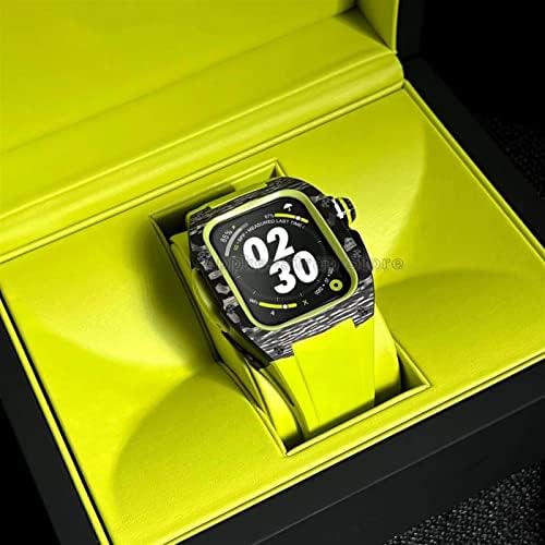 ZEDEVB 44mm 45mm luksuzni komplet za modifikaciju ugljika za Apple Watch Band Fluororubber remen za IWATCH