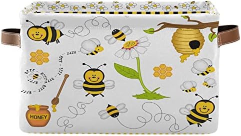 Alaza slatke pčele gnomi za skladištenje meda za police za organiziranje organskih polica s vrtićom, tkanini