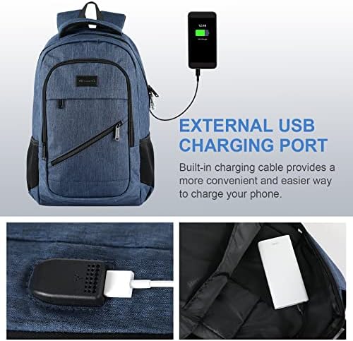MEDECWD ruksak za prijenos za žene, ruksak protiv krađe sa USB portom za punjenje, 15,6 inčni veliki ruksak