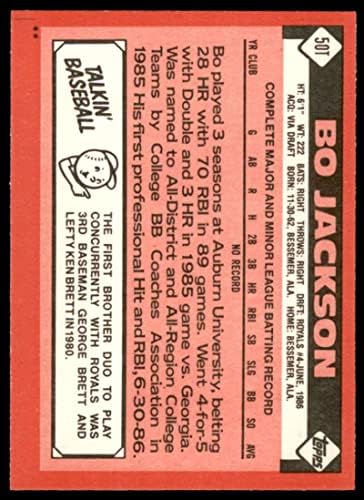 Bo Jackson Rookie Card 1986 TOPPS Trgovano 50t