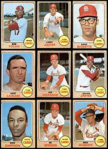 1968. TOPPS St. Louis Cardinals Team set je postavio sv. Louis Cardinals VG + kardinals
