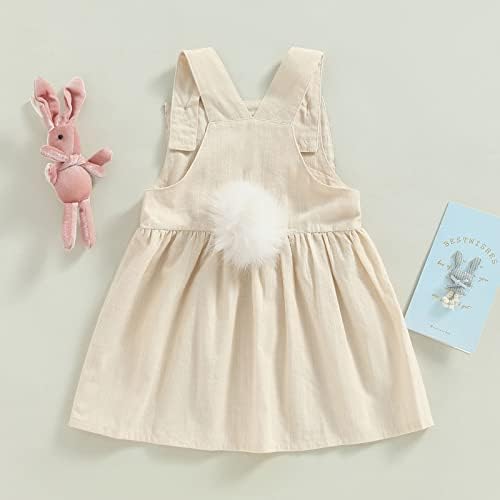 Woshilaocai Toddler Baby Uskrsni odjeća Djevojke bez rukava Rowner / haljina retro zeko proljeća podudarna