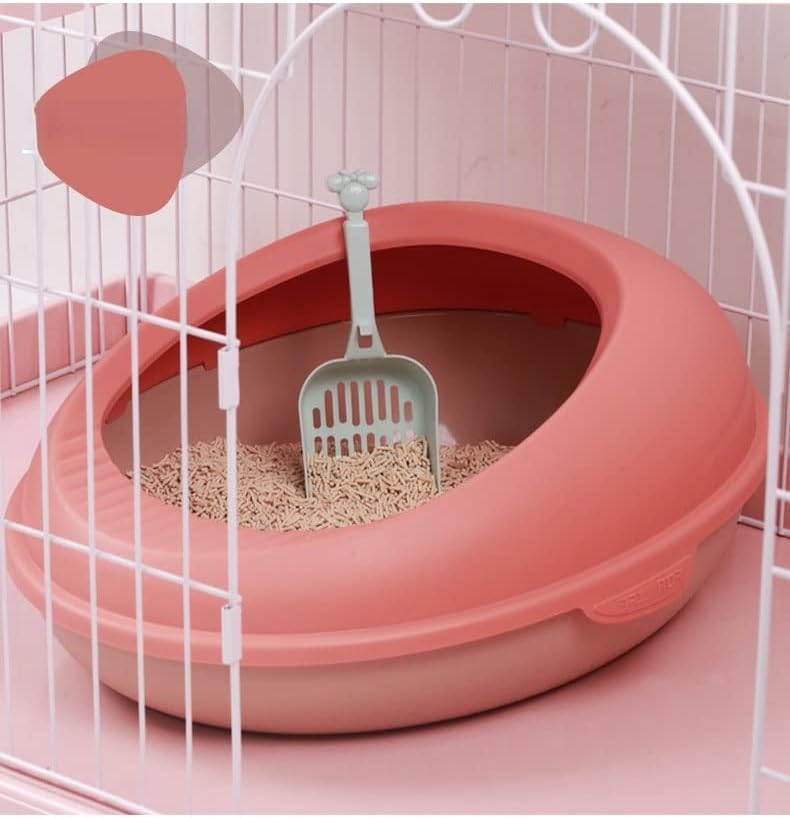 ZLXDP veliki prostor Poluzatvorene mačke WC izdržljiva kutija za smeće u obliku jaja za mačke visoke ograde