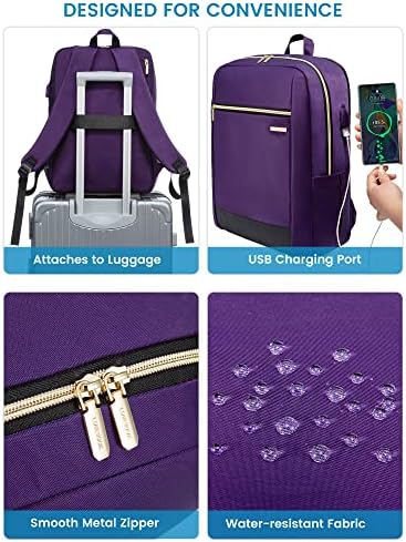 LOVEVOOK ruksak za Laptop žene, 15.6 inčni lagani Pametni radni ruksak putna torba, ležerni dnevni ruksak