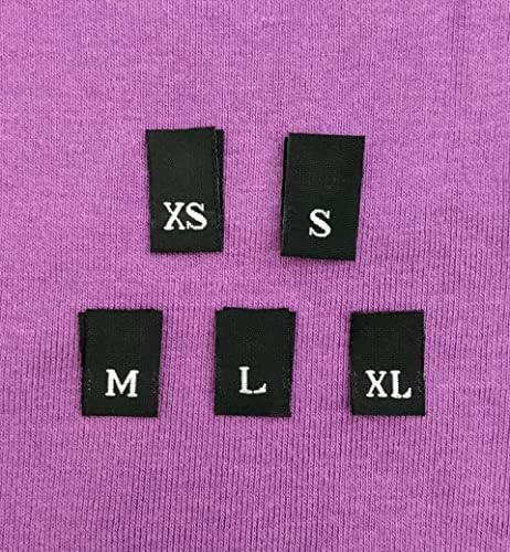 1000 kom crna tkana Odjeća Odjeća ormar šivaća veličina etiketa oznake-XS S M L XL
