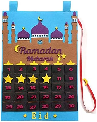 2023 Eid Mubarak privjesak od filcane tkanine kalendar Mubarak privjesak Spot kalendar odbrojavanja za djecu