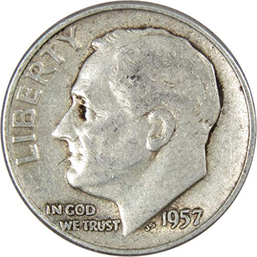 1957. Roosevelt Dime AG O dobrom 90% srebrni 10C Kolekcionarni američki novčić
