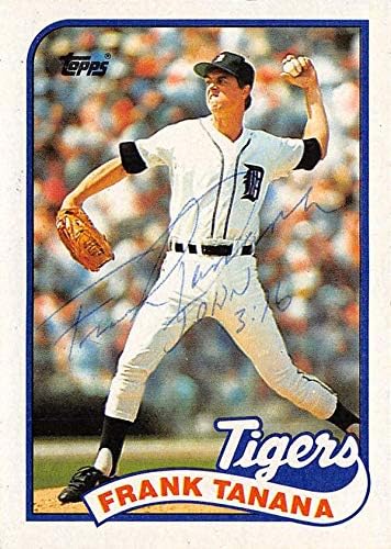 Autograpsko skladištenje 621447 Frank Tanana autografirana bejzbol kartica - Detroit Tigers, 67-1989 TOPPS br.603 Ballpoint