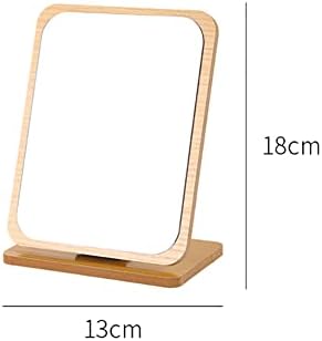 UUYYEO drvena stolna ploča za šminkanje prijenosno sklopivo toaletno ogledalo Countertop ogledalo sa postoljem