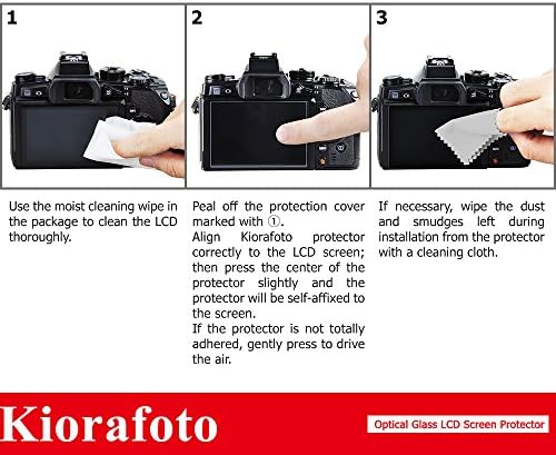 KioraFoto 2pcs Protickirani optički zaslon od ogrebotine + crveni konveksna površinska kamera shutter Cap