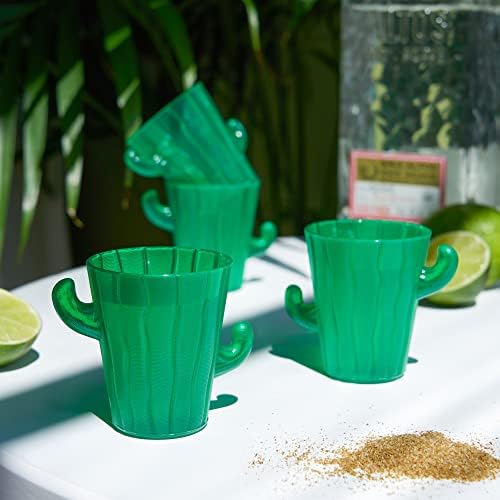 Pravi Zoo Cactus Shot Glass-novost sočna zabava Funny shot Glasses Set za Cinco De Mayo, zelena