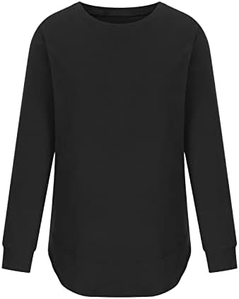 Plus Size Crewneck pulover za žene zimski čvrsti Casual džemper dugi rukavi majice klasične donje majice