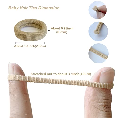 GUOXI Baby Brown vezice za kosu pamučne bešavne vezice za kosu za djevojčice i djecu, elastični držači repa