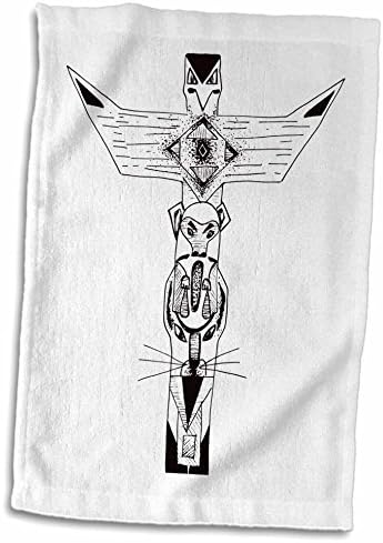 3Droza Clonene Dekorativna III - Slika crteža linije totemskog pola - ručnika