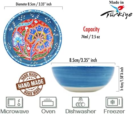 Heracraft 6 kom. Dekorativna turska ručna oslikana sitna zborska zdjela i slatke ručno izrađene keramičke