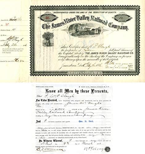 James River Valley Railroad Co. potpisali Clough, Merriam i Livingston