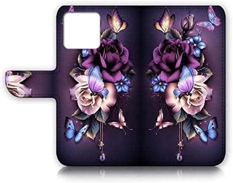 AJOURTEK za iPhone 11, Art dizajniran Flip novčanik stil Cover Case Fancy cvijet za zaštitu cijelog tijela