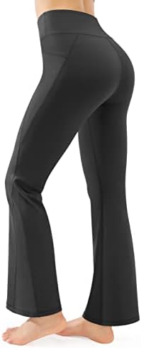 Joyspels Bootcut joga hlače za žene visoke strukske pantalone struka rastezanje treninga s džepovima