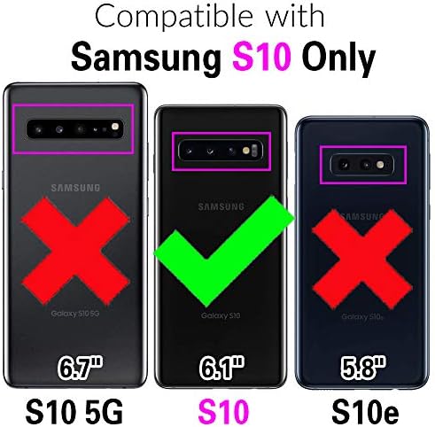 Asuwish kompatibilan sa Samsung Galaxy S10 novčanicom i kaljenim staklom zaštitnika zaslona zaslona za kreditne