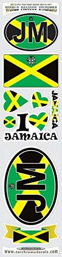 Jamajka 9 naljepnice postavljene zastave zabrani branik Stiker Auto bicikl laptop