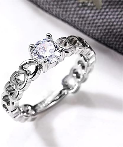 Nakit set tinejdžerski angažman okrugli rez Zirkoni Žene vjenčani prstenovi nakit prstenovi za žene puni