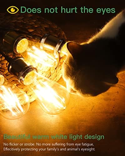 Dexnump LED Edison sijalica sa mogućnošću zatamnjivanja 4 pakovanja Vintage sijalice 60 Watt ekvivalentna