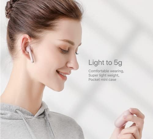 Seeway bežični uši ružičasti, Bluetooth ušni uši v5.1 True bežični ušni uši pametni dodir 25 sati reprodukcija,