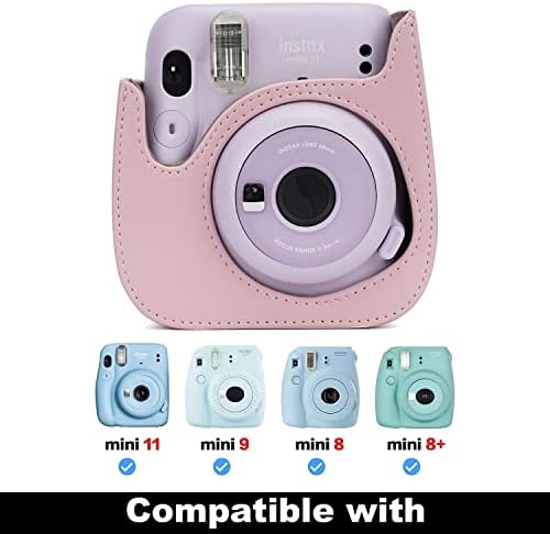 Frankmate Instant Kamera kompatibilna sa Fujifilm Instax Mini 11/9/8/8+ Pu kožnom torbom sa džepom i podesivim