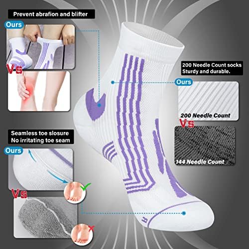 Hylaea četvrt atletske čarape bez blistera, jastuke vlage Wicking čarape za biciklističke sportove