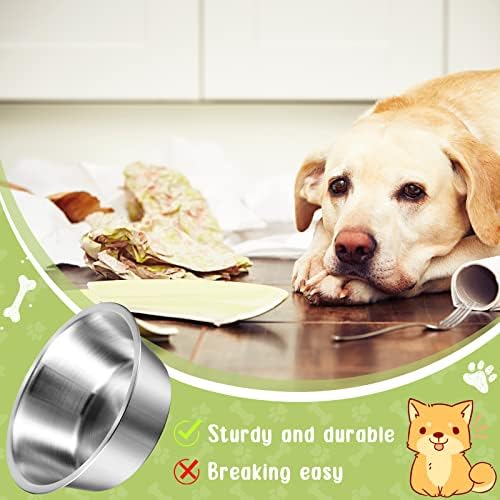 6 kom zamjene Zdjela za pse od nehrđajućeg čelika osnovne zdjele za pse zadebljane metalne posude za vodu
