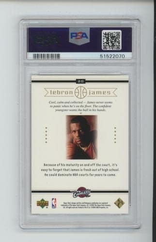 2003 Gornja palubna kutija Set 20 Lebron James Rookie Rc Gem Mint PSA 10 Ocjenjivačka kartica - košarkaške