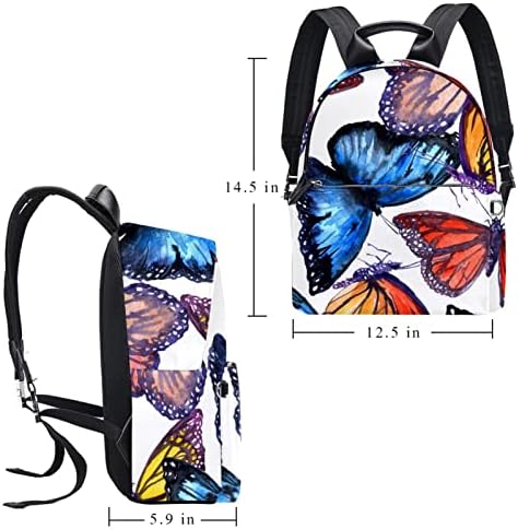 VBFOFBV putni ruksak, ruksak za laptop za žene muškarci, modni ruksak, crtani perje u boji