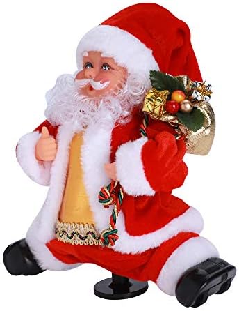 Siqitechno Electric Santa Claus Roting Klizni pjevač Santa Claus Doll Božićni ukras Santa Claus Pevanje