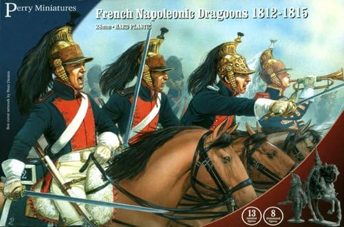 Napoleonovi ratovi plastične igračke vojnici komplet 28mm francuski Napoleonski Zmajevi 1812-15 13 montiran,