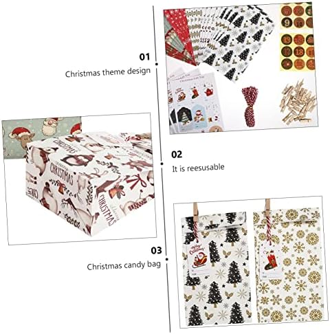 BESPORTBLE 1 Set poklon Bag candy kontejneri za poklone poklon kontejneri Chrismas poklon torbe Božić odbrojavanje