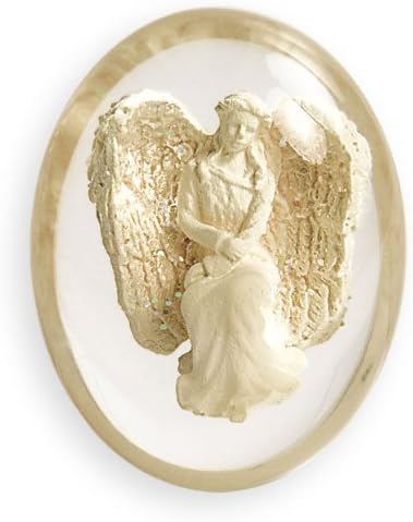 Angelstar Courage Angel zabrinut kamen, 1,5 H x 1,5 W, bijeli