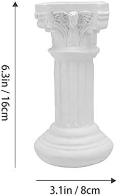 Yardwe Decor 2pcs Rimska kolumna pijedestal bijele smole korintske stadne stupce anđela zaslona pijedestal