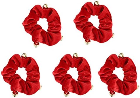 VALICLUD 5 kom Božić Paillette trake za kosu šljokice od tkanine konop za kosu držači repa Festival Headress za žene Lady Girls-Type 3 Red Bell