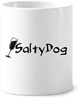 Salty koktel soli za pse sa svojom šalicom za zube četkice za zube četkica za olovke keramike