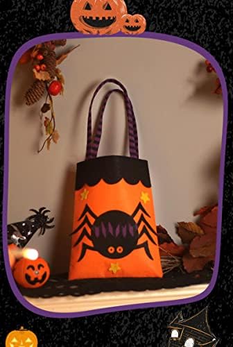 Halloween Candy torbe za liječenje: 5pcs Halloween torba trik ili tretirati torbe za torbe Halloween tretiraju
