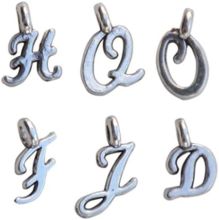 YYaaloa 130kom srebrne abecede pismo čari DIY čari privjesak za izradu, nakit Making Accessory