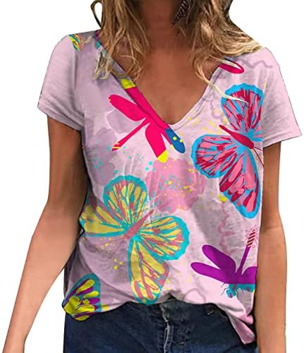 Žene Ljeto Ležerne prilike Vruća majica s kratkim rukavima Tunic Bluze labave trake za žene