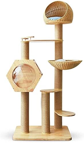 Haieshop Cat Tree Tower Cat Tree Condo stubovi za grebanje Cat Tree sa Visećom loptom igračkom Sisal prekrivenim