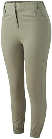 Yuhaotin Womens Široke hlače za noge Casual Fitness Ženska casual gumba Čvrsta struka vunena općina Otvorena