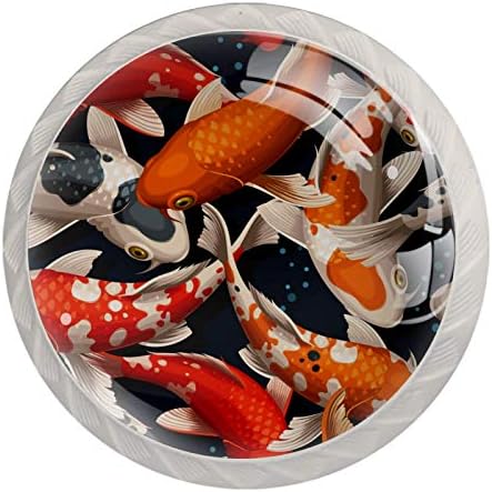 Idealiy japanski Koi Carps dugme za ladicu povucite ručicu dugmad ormarića sa vijcima 4kom