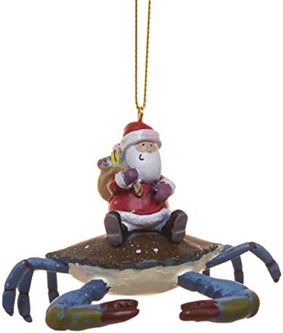 Cape Shore Santa Jahanje Maryland Blue Crab Božić Odmor Ornament