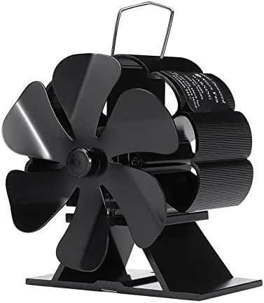 SYXYSM Crni kamin 5,6 peć na toplotu ventilator Log drva gorionik Eco Friendly Quiet Fan Home efikasna distribucija